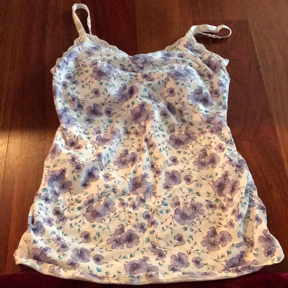 Jessica Simpson floral nursing tank top